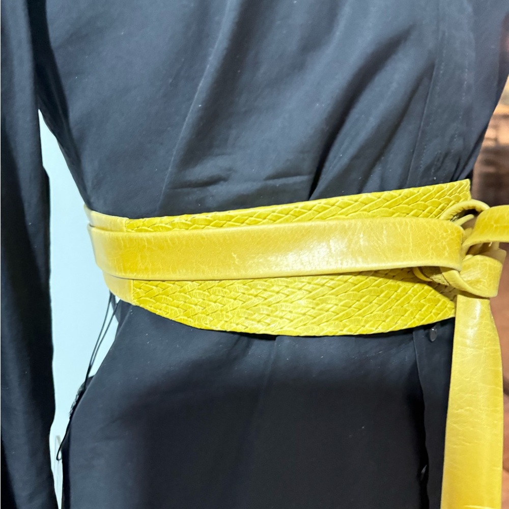 Ada leather woven wrap belt - Picture 2 of 5